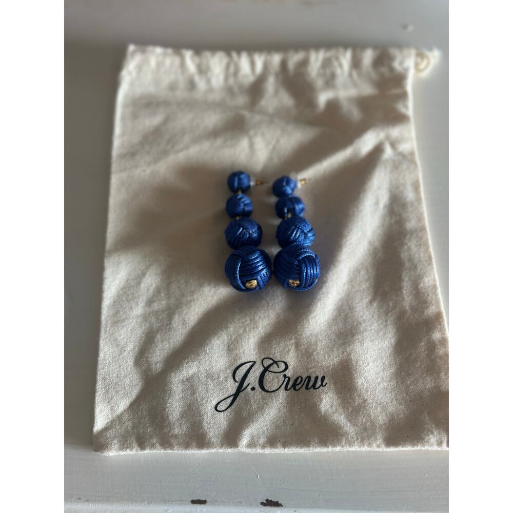 J.Crew Love Knot Earrings – Indigo Blue